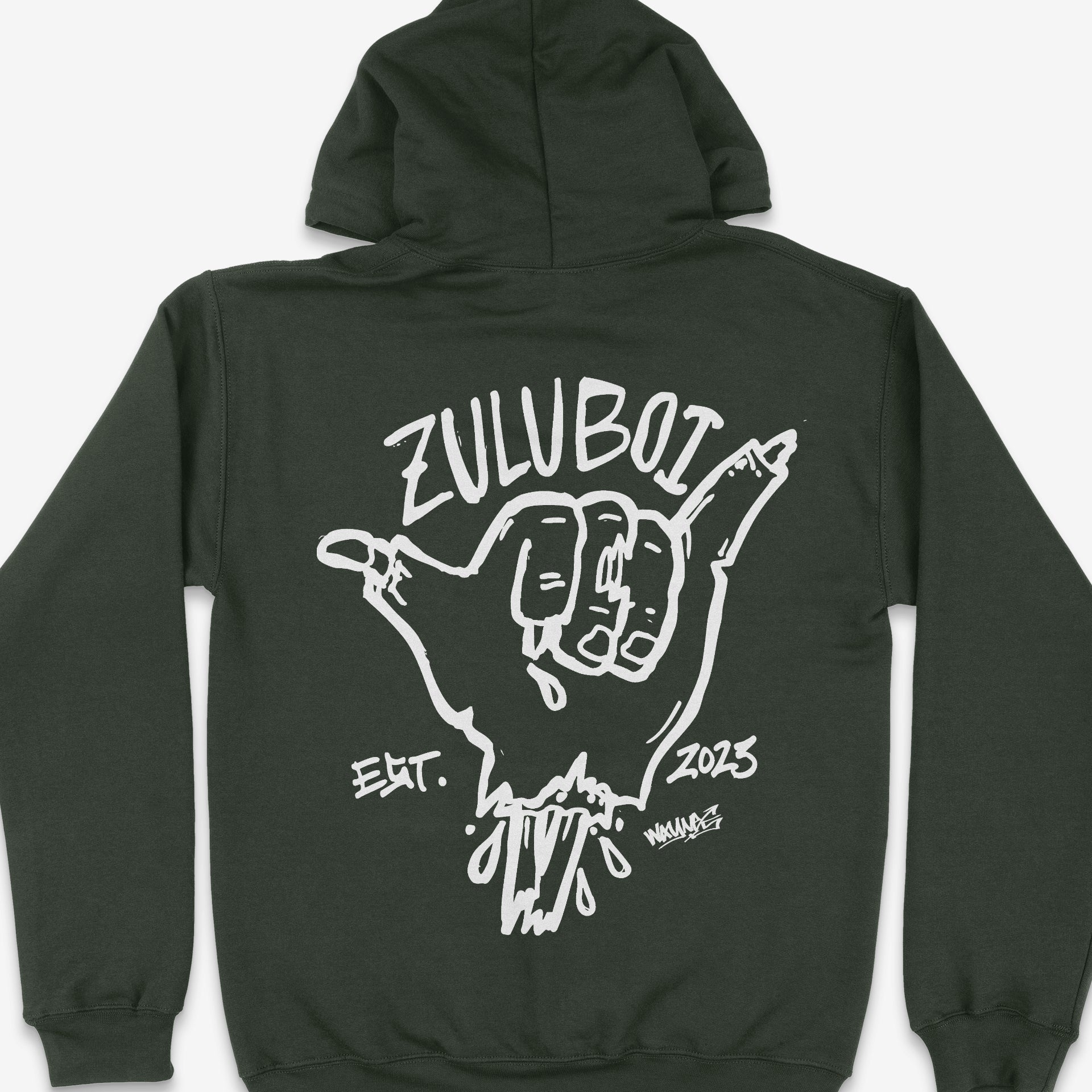 Zombie Shaka Hoodie Youth/Grom Black/Army/Red