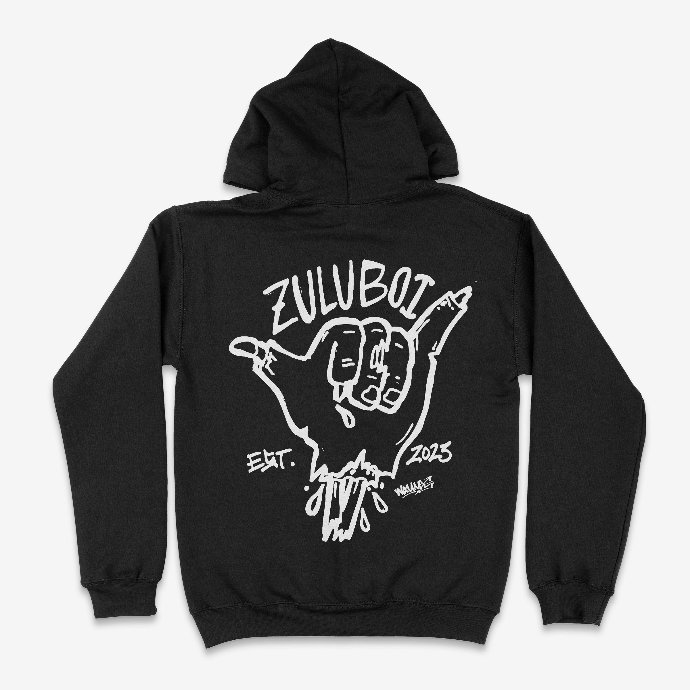 Zombie Shaka Hoodie Adult Black/Army/Red